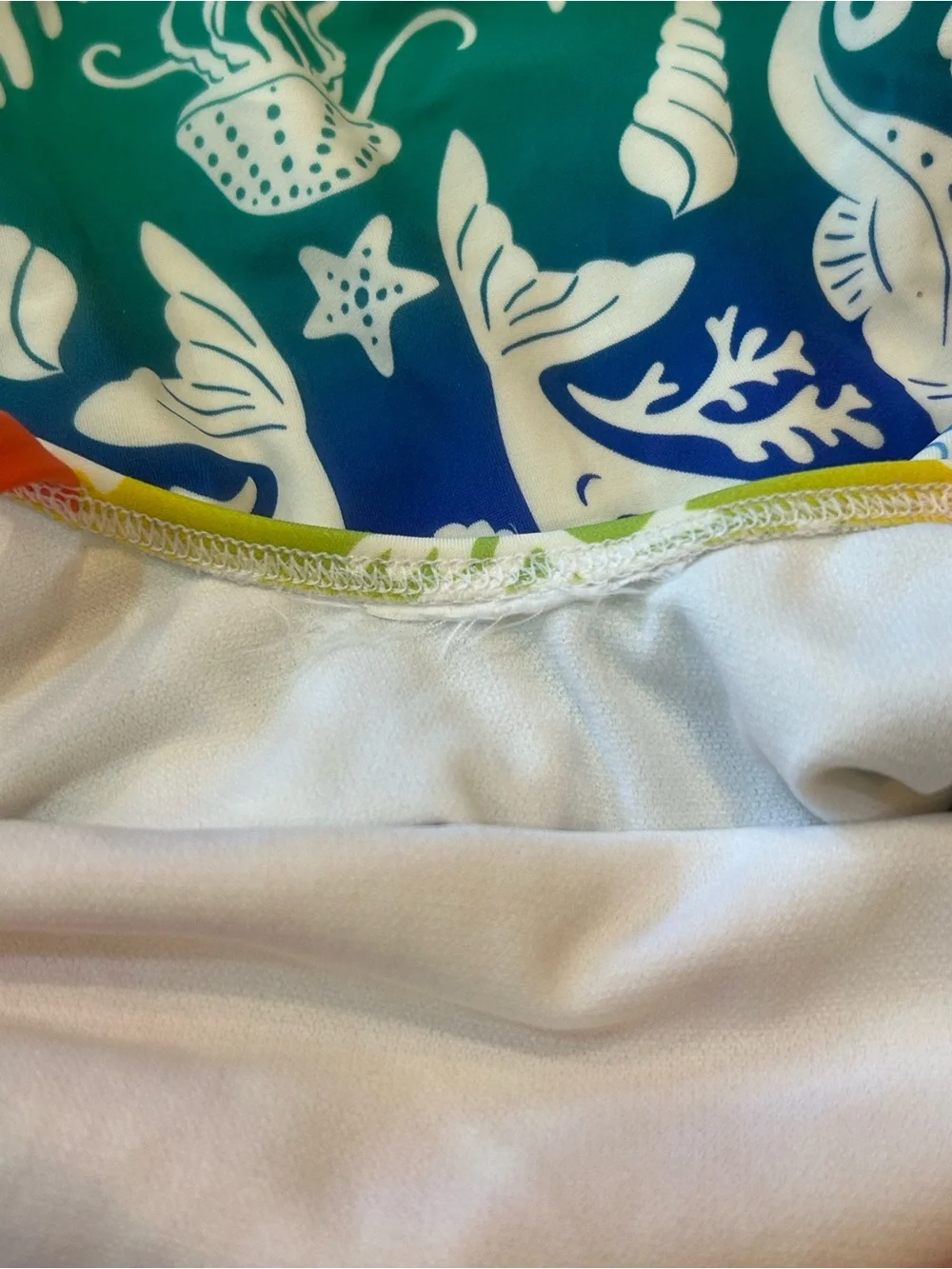 Mini Boden Rainbow Mermaid One-Piece Swimsuit